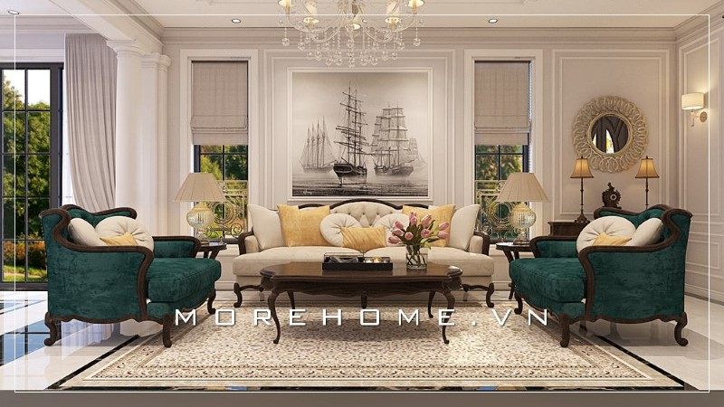 Ngay từ lần nhìn đầu tiên, chiếc bàn trà tinh tế với những đường nét uốn lượn đã gây ấn tượng mạnh mẽ.